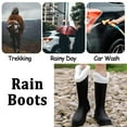thumbnail image 5 of AUXDIQ Rain Boots Women Knee-High Waterproof Rain Shoes Outdoor Garden Shoes, 5 of 6