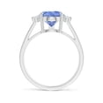 thumbnail image 2 of Angara Natural 3.1 Ct. Tanzanite with Diamond Classic Ring in 14K White Gold for Women (Ring Size: 3.5), 2 of 9