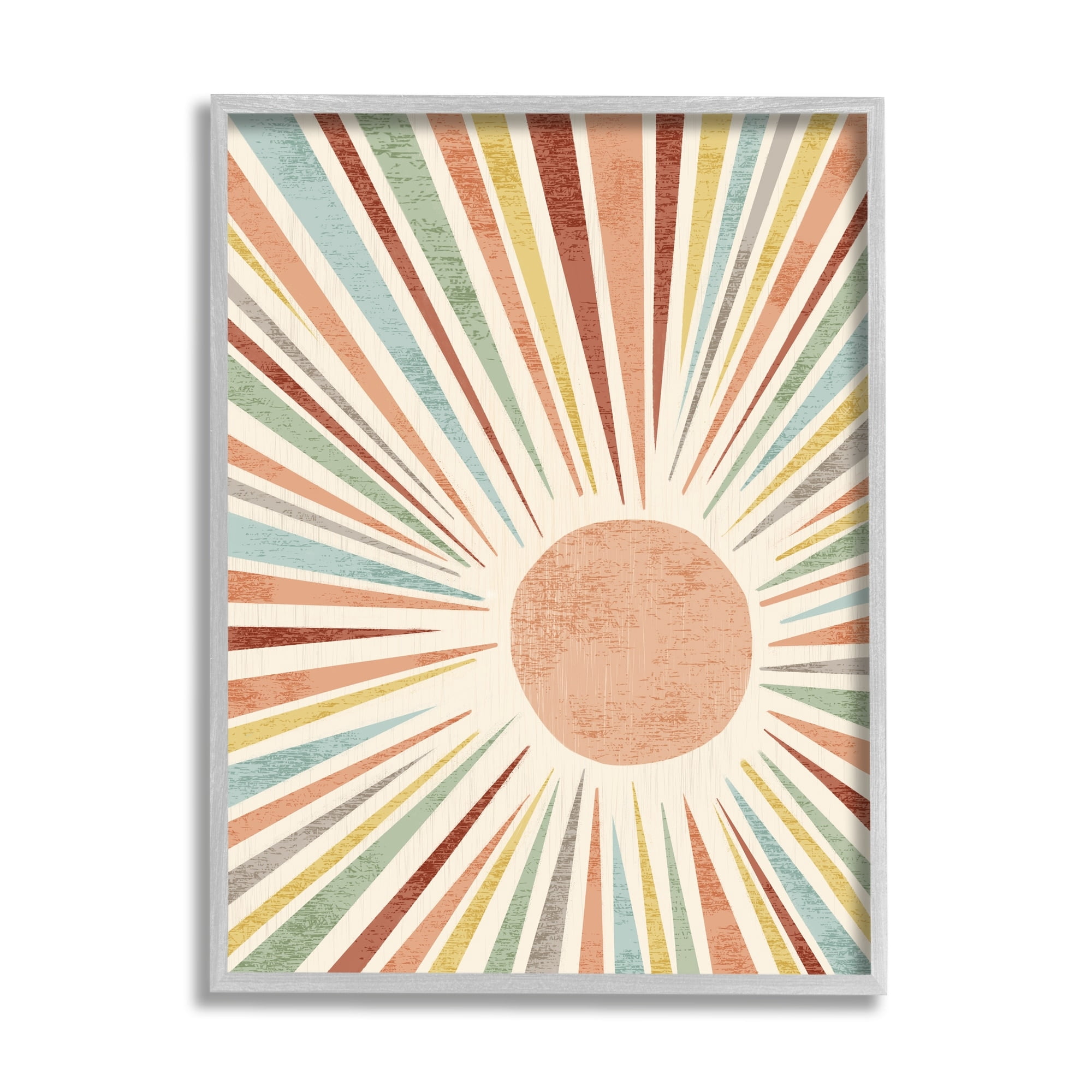 Stupell Industries Children's Bold Summer Sun Warm Tone Abstract Rays, 24 x 30, Design by Ziwei Li
