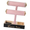 thumbnail image 3 of serony Velvet T-Bar Bangle Bracelet Holder Retail Display Hanging Rack Velvet Headband Rings Display Organizer Shop Jewelry Display Stand Rack, 3 of 9