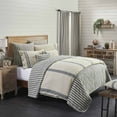 thumbnail image 5 of Piper Classics Market Place Blue Grain Sack Stripe Queen Duvet Cover, 5 of 5