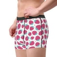 thumbnail image 3 of Bingfone Hand Drawn Strawberry Men's Underwear - Casual Stretch Boxer Briefs-Small, 3 of 7