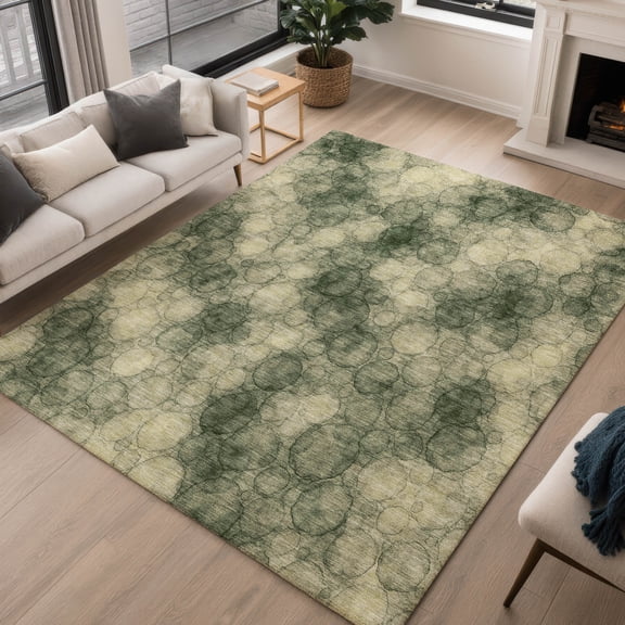 Addison Rugs Chantille Indoor/Outdoor Contemporary Abstract Basil Machine Washable Rectangle Rug, 10' x 14'