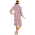 thumbnail image 2 of Casual Nights Women's Jacquard Print Fleece Plush Robe, 2 of 3