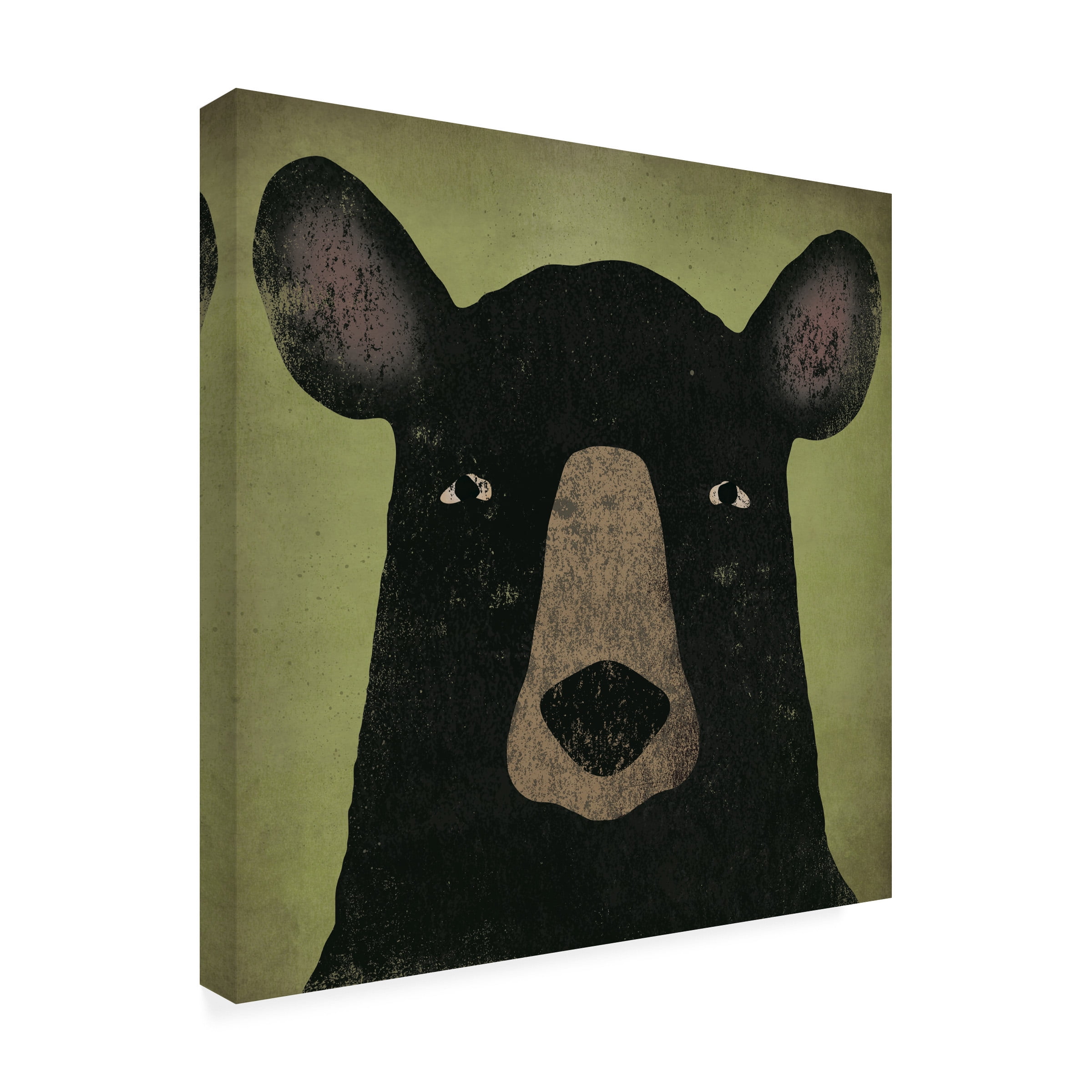 Trademark Fine Art 'The Black Bear' Canvas Art by Ryan Fowler