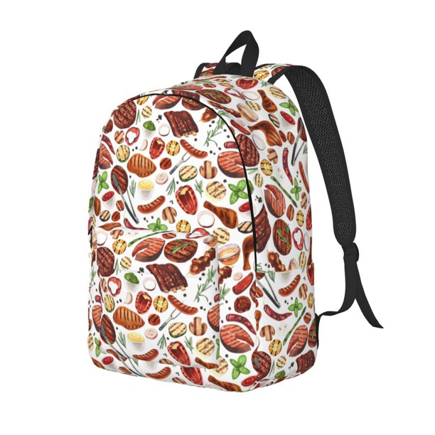 Easygdp Cooking Bbq Mochila de Lona Resistente para Laptop, Compatible con Laptops de 15 a 17 pulgadas, Ideal para Escuela, Trabajo y Viajes-Medium