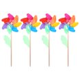 thumbnail image 1 of Miangastore Garden Pinwheels Colorful Windmill Toy Polypropylene Fiber 4Pcs 18.9x7.1in, 1 of 8