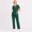 Dark Green, variant on Sets For Women Quick Dry Scrub Set With Pockets V Neck Short Sleeve Elastic Waist Pants Medical Uniform Green L