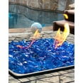 thumbnail image 2 of 10 lb Fire Glass for Propane Fire Pit, 1/2 inch Decorative Fireplace Glass Rocks for Fire Pit Table, Turquoise Blue, 2 of 6