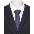 thumbnail image 4 of Corbatas de puntos INSPIRE CHIC para hombres, corbata de seda autoajustable de 3.1" de ancho para bodas, azul marino clásico, talla única, 4 of 4