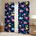 thumbnail image 2 of Manfei Teens Children Cute Dinosaur Curtains Pack of 2 (42x84 Each),Kawaii Wildlife Dino Curtains Blackout,Cute Woodland Animal Bedroom Curtains,Luxury Bedroom Decor, 2 of 6