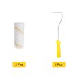 thumbnail image 3 of 3uds Pintura Rodillo Kit, 2uds 4" Microfibra Rodillo Cubiertas y 14" Pintura Rodillo Marco, para Pared Adorno, Amarillo, 3 of 6