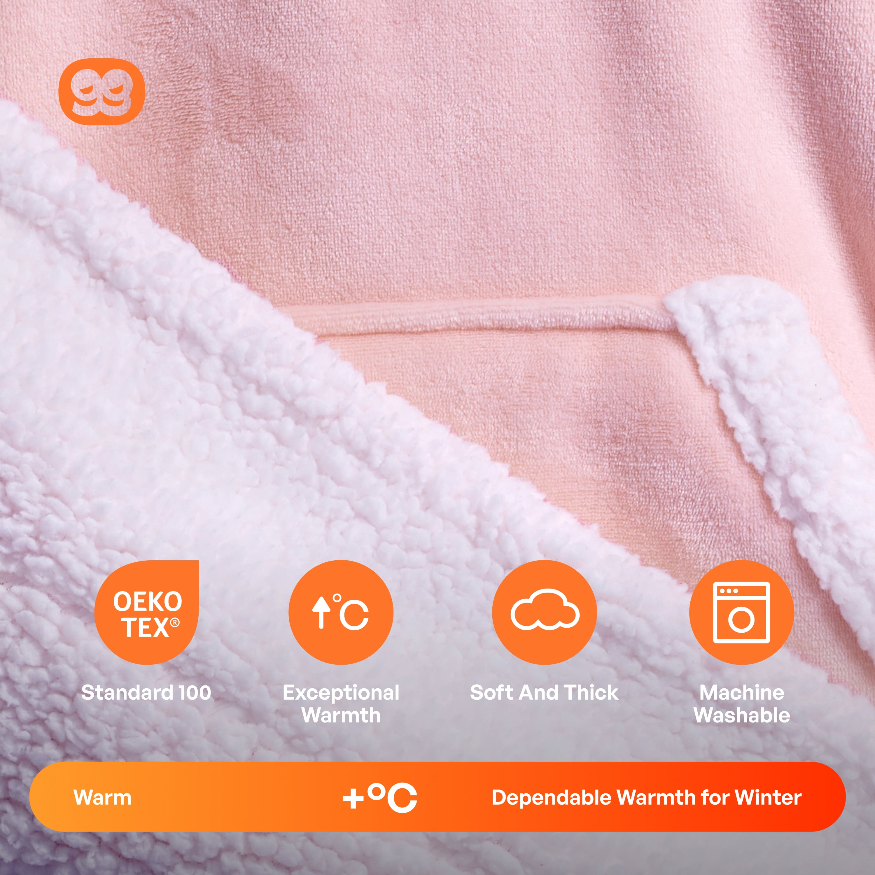 Joyfy Wearable Blanket Hoodie,Oversize Hoodie Fleece Sweatshirt Wearable Blanket for Women and Men,Clothing Gift for Women Men Mom Dad,Giant Hood Pocket and Sleeves for Adult(Pink,Standard)