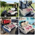 thumbnail image 6 of Golf Cart Seat Covers for 2 Seater,Cherry Fruit Microfiber Cart Seat Towel Blanket,Spring Botanicals Bow Idyllic Country Leaf Absorbent NonSlip Bench Seats Protector for Golf Course 51"x31", 6 of 9