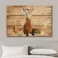 thumbnail image 3 of wall26 - Double Exposure Rustic Canvas Wall Art - Fox in The Wild on Vintage Wood Background - Giclee Print Modern Wall Art | Stretched Gallery Wrap Ready to Hang - 16x24 inches, 3 of 7