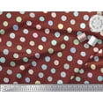 thumbnail image 3 of Soimoi Red Cotton Duck Fabric Circle Geometric Print Fabric by the Yard 42 Inch Wide, 3 of 3