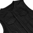 thumbnail image 5 of Daniel Smart Men’s leather Vest - Unique All Black Design Leather Vest, 5 of 10
