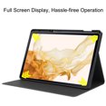 thumbnail image 4 of Allytech Galaxy Tab S8 Plus 2022 X800 Case Galaxy S7 FE 2021 T730/ S7 Plus 2020 12.4" T970 Case with S Pen Holder, Slim Leather Anti-Slip Stand Folio Cover Smart Shell with Auto Wake/Sleep - Black, 4 of 8