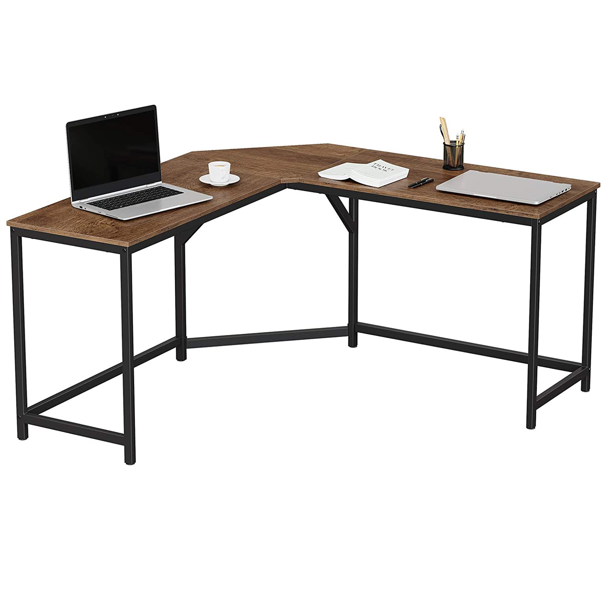LShaped Computer Desk, 58" Home Office Desk, Reversible Corner