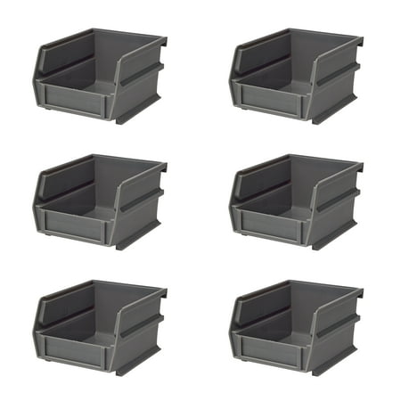 

LocBin 7-3/8 In. L x 4-1/8 In. W x 3 In. H Gray Stacking Hanging Interlocking Polypropylene Bins 6 CT