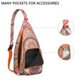 thumbnail image 2 of Waterproof Hiking Backpack Sling Bag for Women – Lightweight Crossbody Bag with Adjustable Strap, Multipurpose Chest Bag for Travel & Outdoor Adventures – Mandala Zen Geometric Design, 2 of 4
