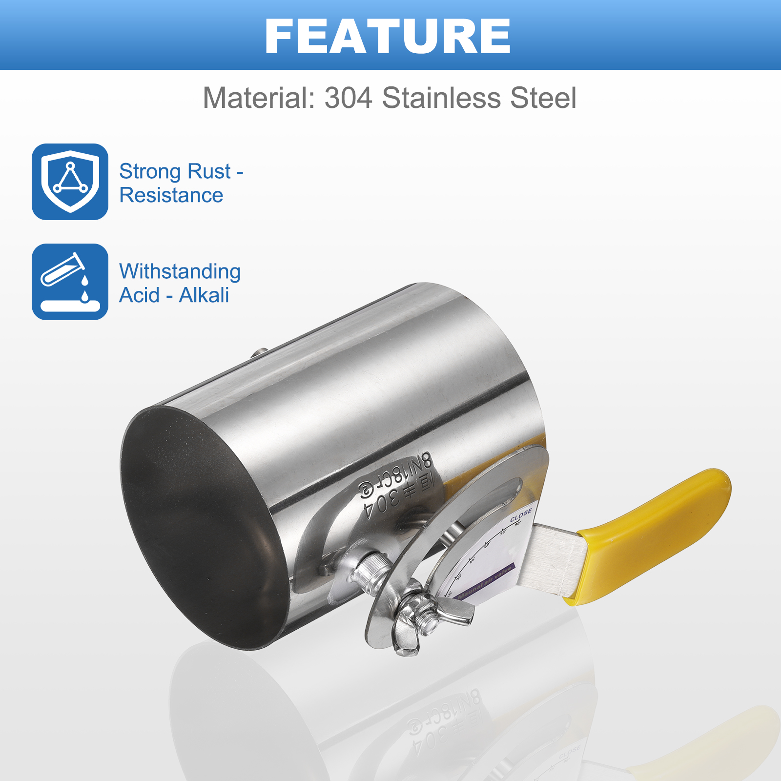 3 Inch Duct Backdraft Damper, Manual Adjustment Airflow Volume Damper for Vents Fans Extractors Range Hoods Heating Systems