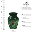 thumbnail image 2 of MUKTIVE Cardinal Bird Set of 5 Burial Urns for Adult Human Ashes - Green Urns for Human Ashes Male & Female - Funeral Urn for Men Cremation - Memorial Large Burial Urn (1 Large, 4 Keepsake), 2 of 5