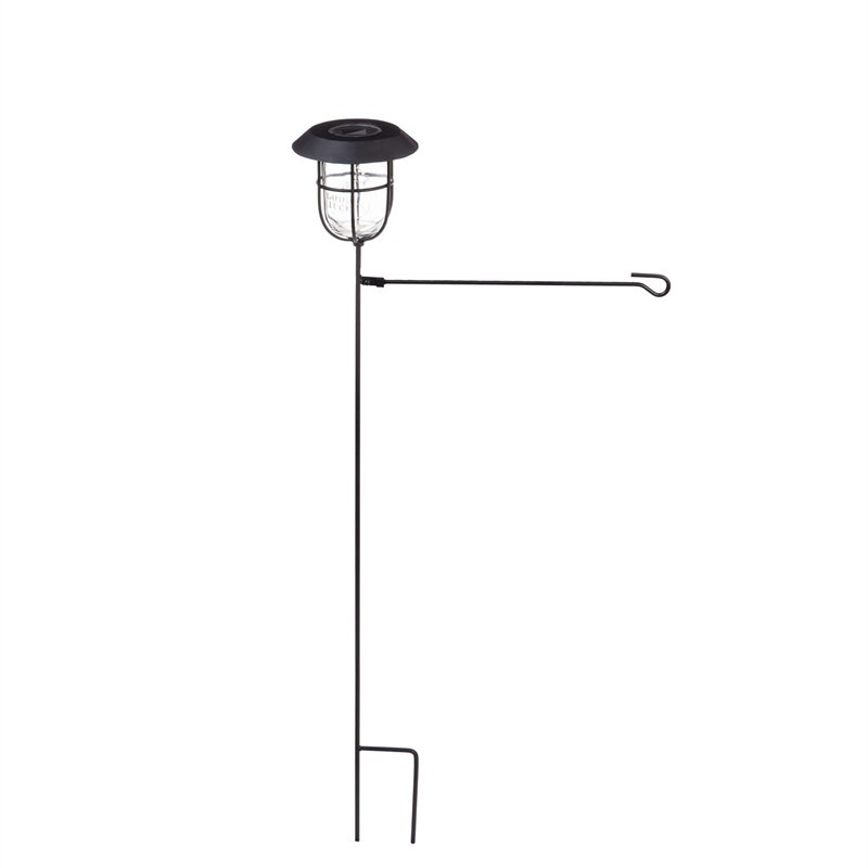 Evergreen Lantern Solar Garden Flag Stand, 42'' x 14.76'' x 5'' inches