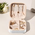 thumbnail image 6 of Valentine's Day Travel Portable Jewelry Box - Square Organizer Box with Bracelet Holder, Earring Organizer – Store Rings, Earrings, Necklaces, Bracelets, and More! Suitable for Girls and Women, 6 of 6
