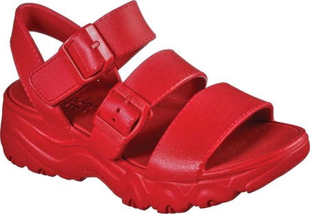 skechers sandals red