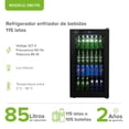 thumbnail image 3 of Enfriador de 115 Latas AVERA EBC115 Temp Regulable Refresco y Cervezas, 3 of 8