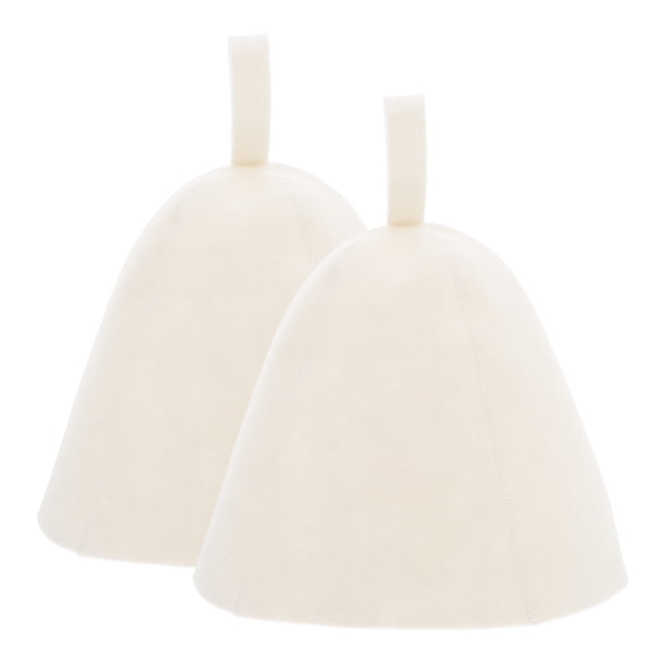 BRIGHTFUFU 2 unids fieltro sombrero de sauna engrosado cómodo sauna sombrero bañarse sombrero de sauna ligero sombrero