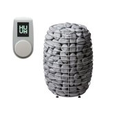 HUUM Hive 15kW Series Sauna Heater with UKU Local White Control Bundles (Sauna Stones Included)