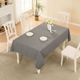 thumbnail image 6 of BALCONY & FALCON Rectangle Tablecloth Water Resistant Thick Faux Linen Table Cloth, Gray, 57" x 118", 6 of 8