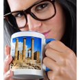 thumbnail image 2 of 3drose, Doric Temple of Athena, Lindos, Rhodes. Greece., 15oz Two-tone Blue Mug, 2 of 6