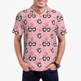 thumbnail image 1 of Saiise Polo de Golf pour Hommes à Imprimé Panda de la Saint-Valentin, Évacuation de l'Humidité, Séchage Rapide, Polo de Performance à Imprimé pour Hommes - Grand, 1 of 6