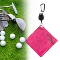 thumbnail image 6 of funtasica Golf Ball Cleaning Towel Golf Ball Cleaner Accessories Adults Portable Golf Club Head Cleaner with Carabiner Hook for Golfers Rose Red, 6 of 8