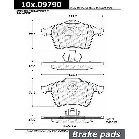 Centric 104.09790 Posi Quiet Semi Met Pads
