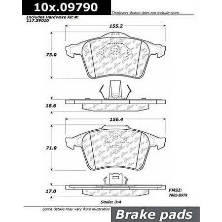 Centric 104.09790 Posi Quiet Semi Met Pads
