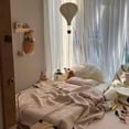 thumbnail image 6 of Hot Air Balloon Nursery Hanging Decoration Fabric Balloon Mobile with Woven Basket Baby Room Wall Ceiling Ornament, 6 of 7
