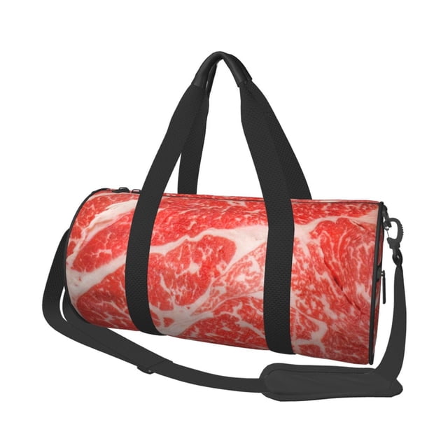 Easygdp Beef Steaks Bolsa de Viaje, Bolsa de Mano, Bolsa de Gimnasio, Bolsa de Equipaje para Viaje