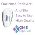 thumbnail image 2 of GMS Optical Premium Grade Soft Silicone 15 mm Nose Pads for Glasses – TEAR DROP (Push-In, 2 PAIR, 15 MM), 2 of 3