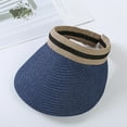 thumbnail image 3 of Cheers.US Foldable Straw Sun Visors for Women, Sun Protecetion Wide Brim Sun Hats Adjustable Topless Beach Hat, 3 of 3