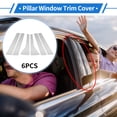 thumbnail image 2 of Unique Bargains 6 Pcs Door Pillar Window Trim for Hyundai Palisade 2020-2023 Plastic Front Left Right Anti Scratch Sticker Pillar Posts Cover Silver Tone, 2 of 7