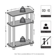 thumbnail image 3 of Furinno TURN-N-TUBE 3-Tier Rectangular Narrow Nightstand Amber Pine, 3 of 4
