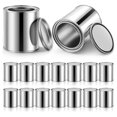 thumbnail image 1 of Paquete de 16 latas de pintura de metal vacías de 0,84 pintas sin revestimiento con tapas, lata de pintura pequeña, pintura multiusos P plateada, plateada, 1 of 5