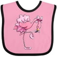 thumbnail image 3 of Inktastic Flamingo Ballerina in Tutu and Ballet Toe Shoes Boys or Girls Baby Bib, 3 of 4
