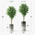 thumbnail image 4 of Artificial Tree in Contemporary Planter, Fake Ficus Silk Tree for Indoor and Outdoor Home Decoration - 66" Overall Tall (Plant Pot Plus Tree), 4 of 5