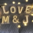 thumbnail image 5 of led light up letters,Warm White Alphabet Letters, Battery & USB Powered Customizable Marquee Lights for Wall Decor, Home, Bar, Wedding & Gift, 5 of 6