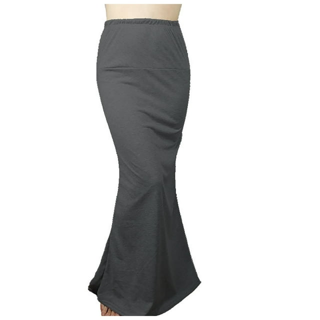 GPOECD Slim Fit Ruched Pencil Skirt For Women Elastic Waist Bodycon Stretch Shirring Design Wear